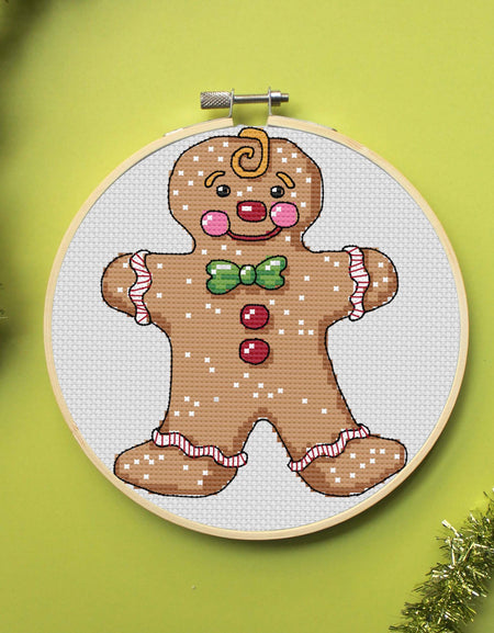 Gingerbread Man by Mary Engelbreit Counted Cross Stitch DIGITAL Pattern