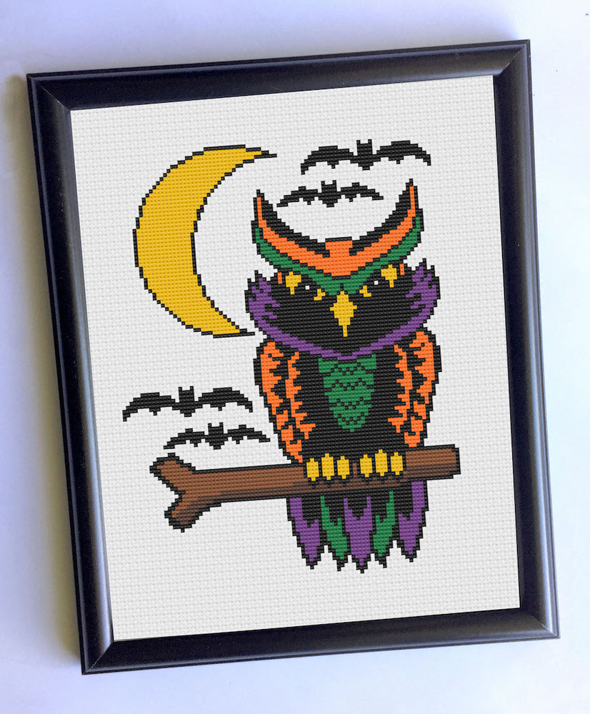 WS Halloween Owl Counted Cross Stitch DIY KIT
