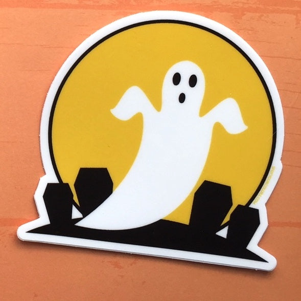 Halloween Ghost Sticker 3"