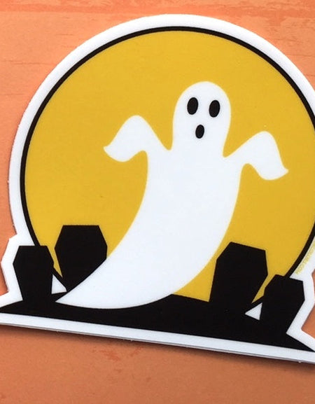 WS Halloween Ghost Sticker 3"