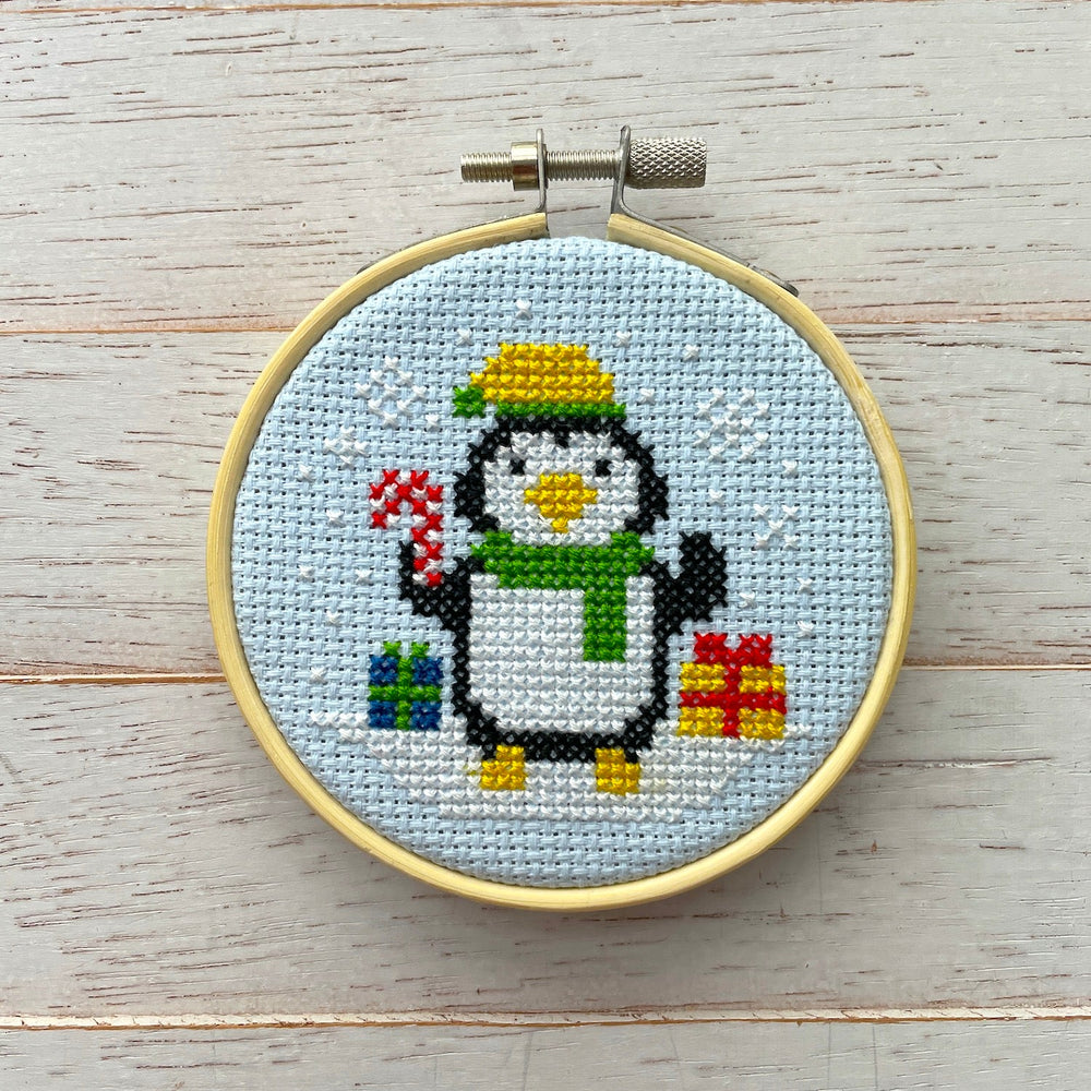 Penguin Ornament Cross Stitch Kit