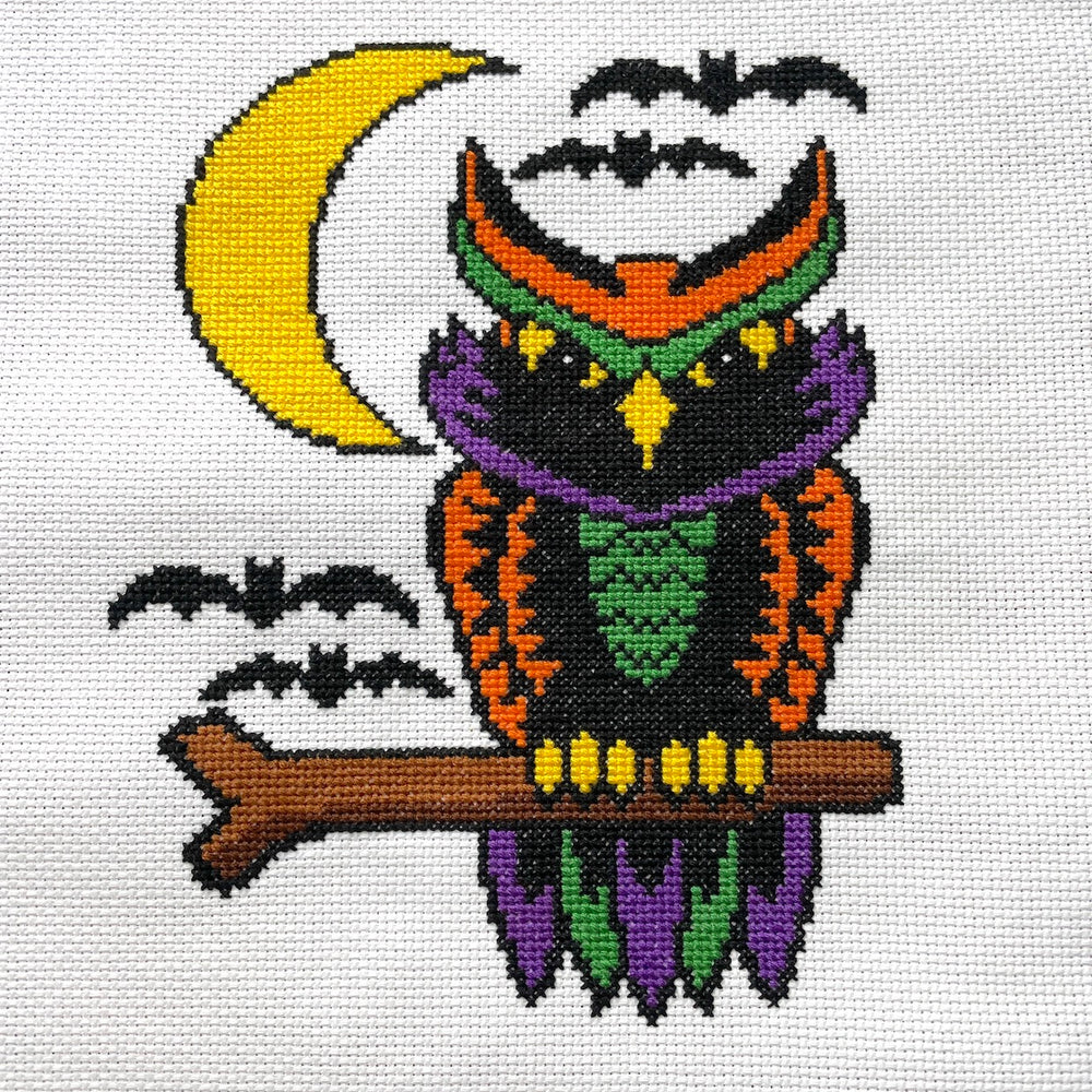 Halloween Owl Counted Cross Stitch DIY KIT