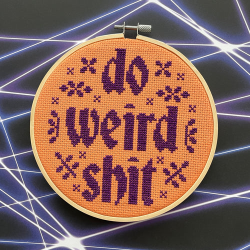 Let That Sh*t Go Funny, Modern Counted Cross Stitch Kit – Spot Colors
