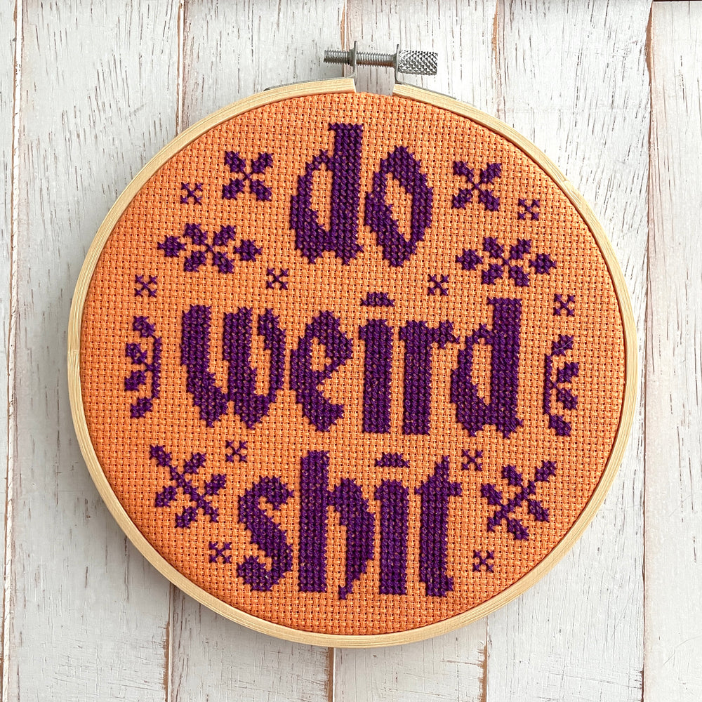 WS Do Weird Shit Counted Cross Stitch DIY KIT