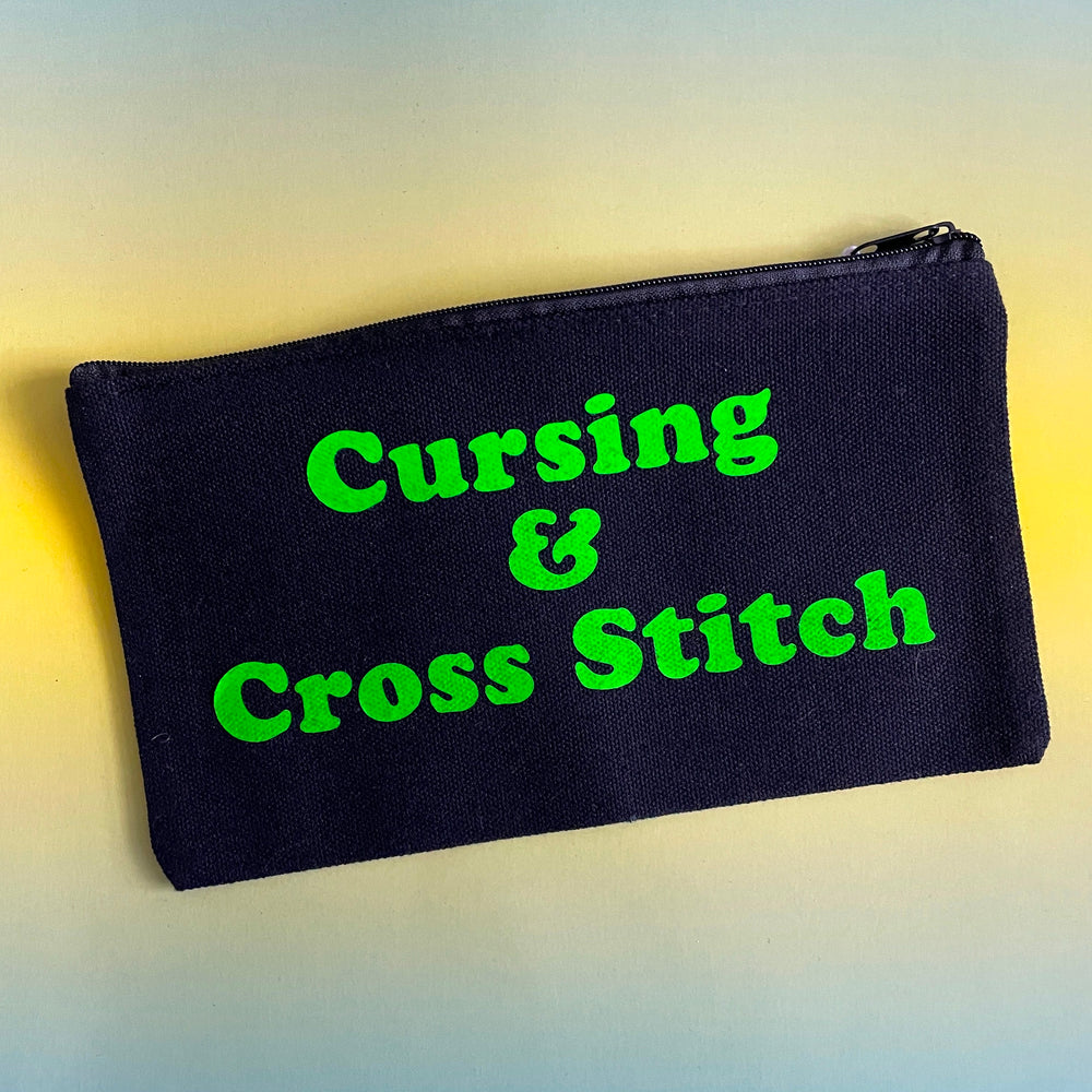 Cursing & Cross Stitch Project Pouch