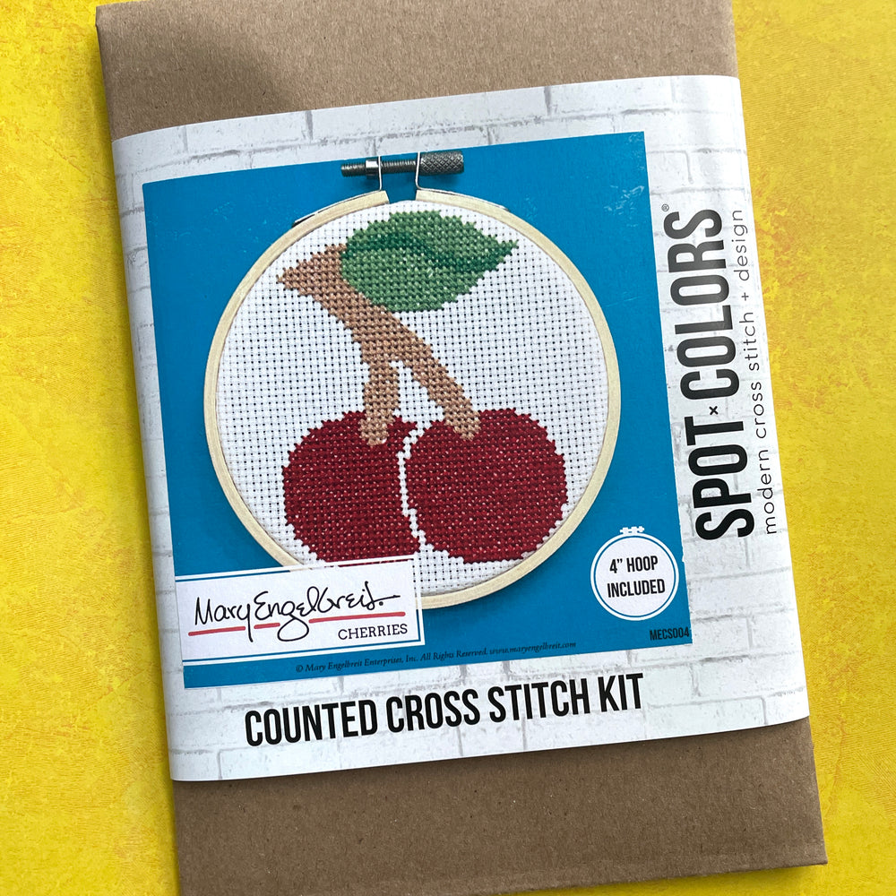 Cherries by Mary Engelbreit Counted Cross Stitch DIY KIT