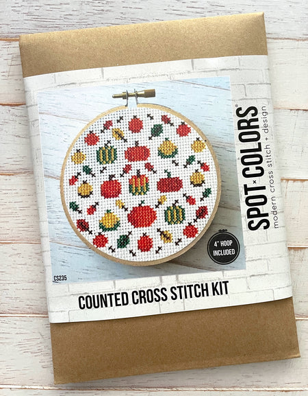 Pumpkin Fest Counted Cross Stitch DIY KIT