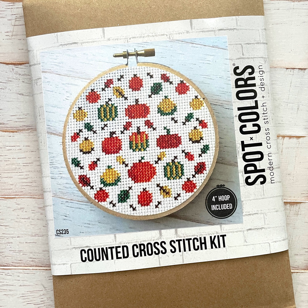 Pumpkin Fest Counted Cross Stitch DIY KIT