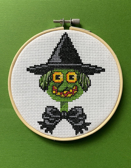 Green Witch by Mary Engelbreit Counted Cross Stitch DIY KIT