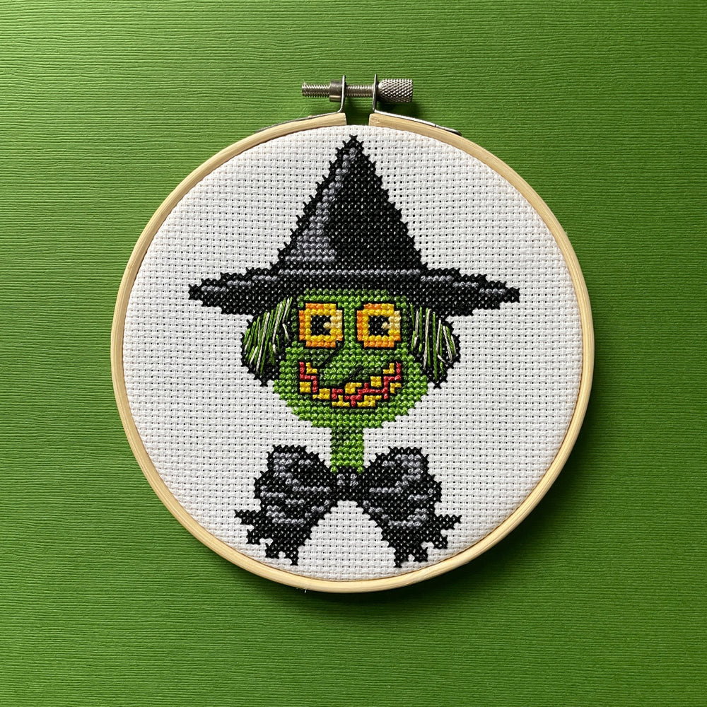 Green Witch by Mary Engelbreit Counted Cross Stitch DIY KIT