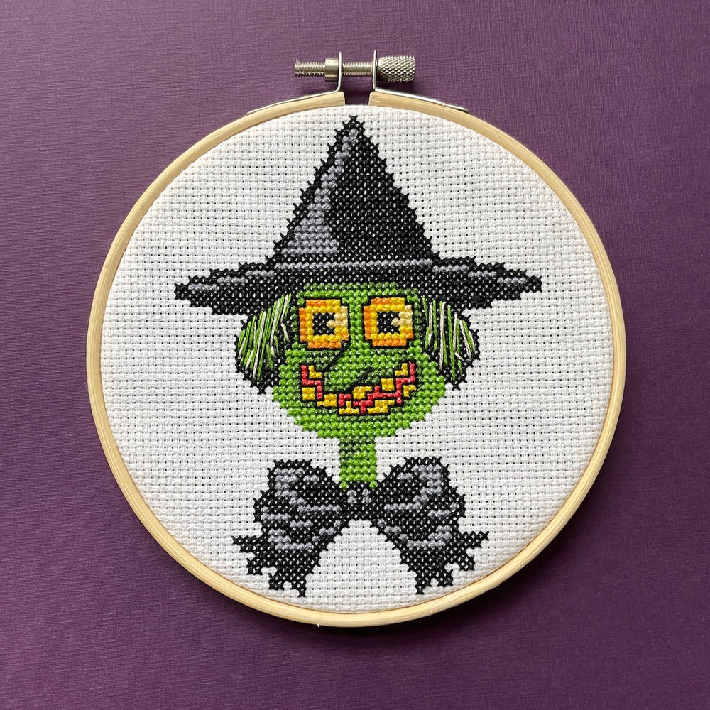 Green Witch by Mary Engelbreit Counted Cross Stitch DIY KIT