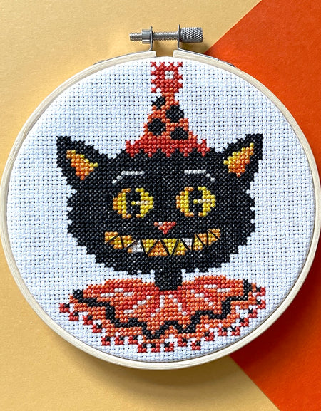 Black Cat by Mary Engelbreit Counted Cross Stitch Digital Pattern