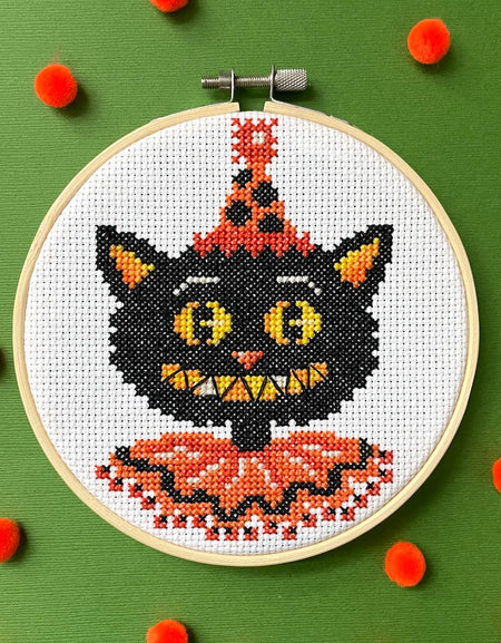 Black Cat by Mary Engelbreit Counted Cross Stitch Digital Pattern