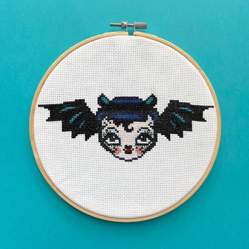 PATTERN WS Vampire Bat Dolly by Fluff Counted Cross Stitch