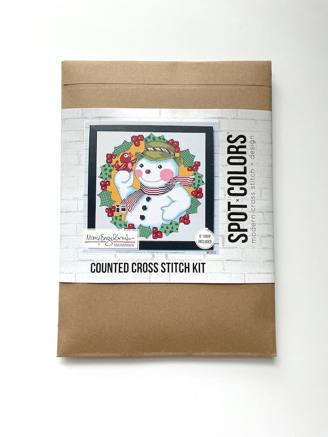 Snowman by Mary Engelbreit Counted Cross Stitch DIY KIT