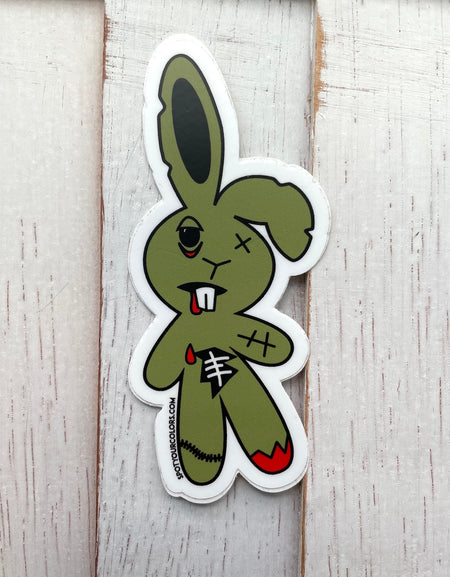 Zombunny Sticker 4"