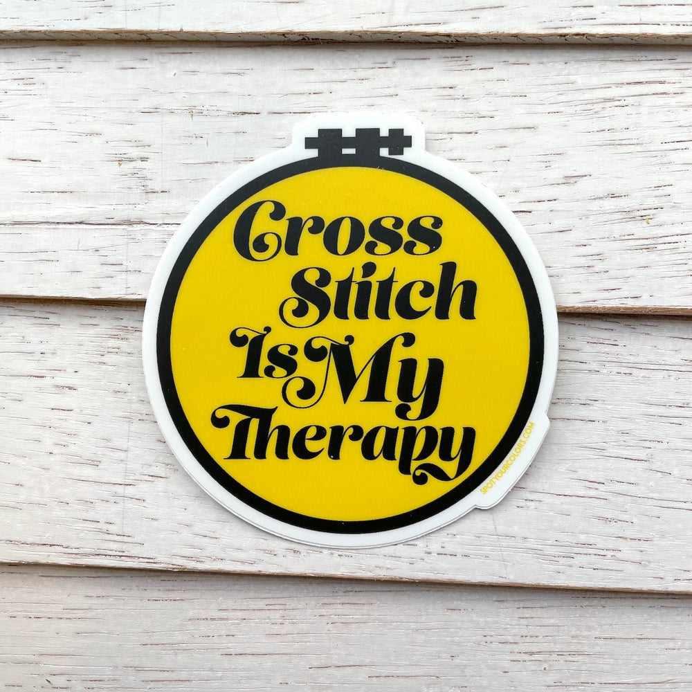 WS Cross Stitch Therapy Sticker 3"
