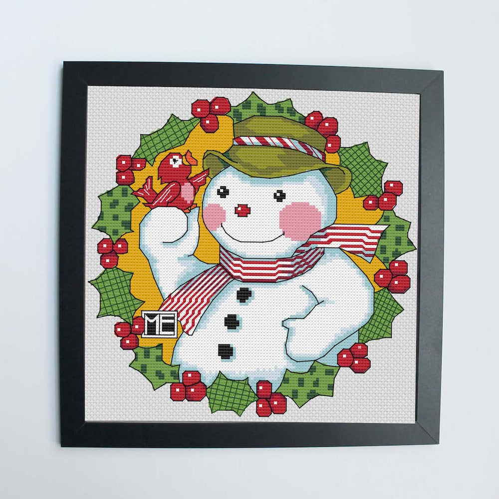 Snowman by Mary Engelbreit Counted Cross Stitch Digital Pattern