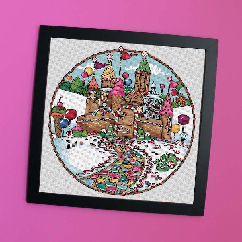 Candy Castle by Mary Engelbreit Counted Cross Stitch DIY KIT