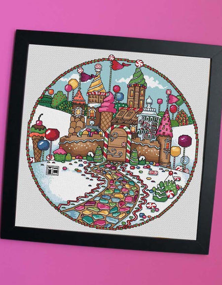 Candy Castle by Mary Engelbreit Counted Cross Stitch Digital Pattern