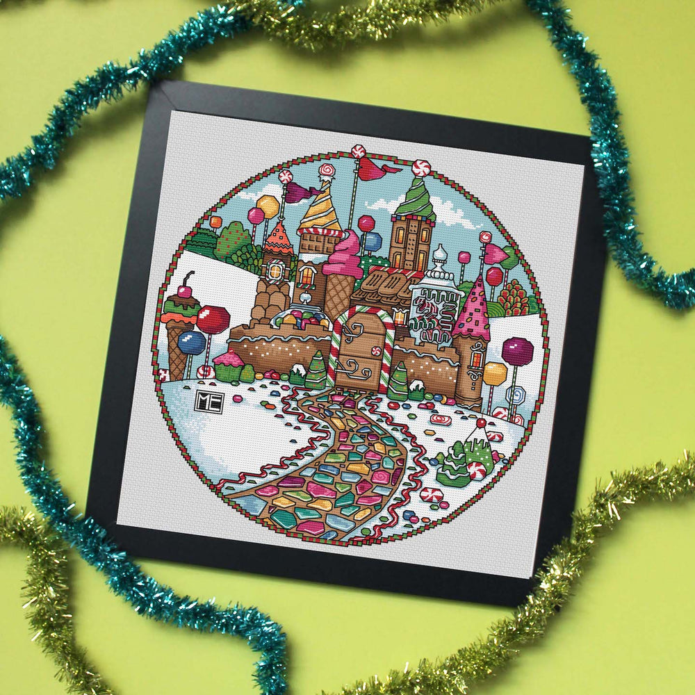 Candy Castle by Mary Engelbreit Counted Cross Stitch Digital Pattern