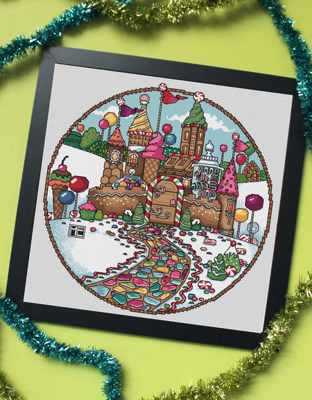 Candy Castle by Mary Engelbreit Counted Cross Stitch DIY KIT