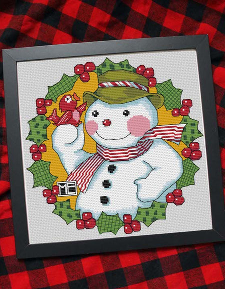 Snowman by Mary Engelbreit Counted Cross Stitch Digital Pattern
