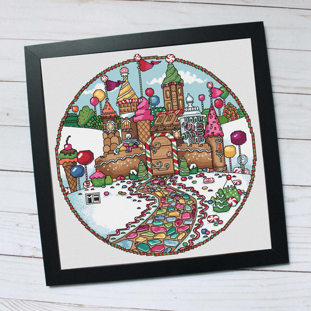 Candy Castle by Mary Engelbreit Counted Cross Stitch Digital Pattern