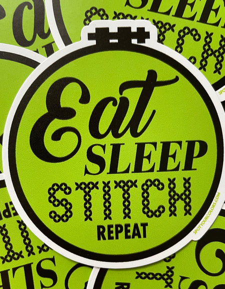 WS Eat Sleep Stitch Sticker 3"