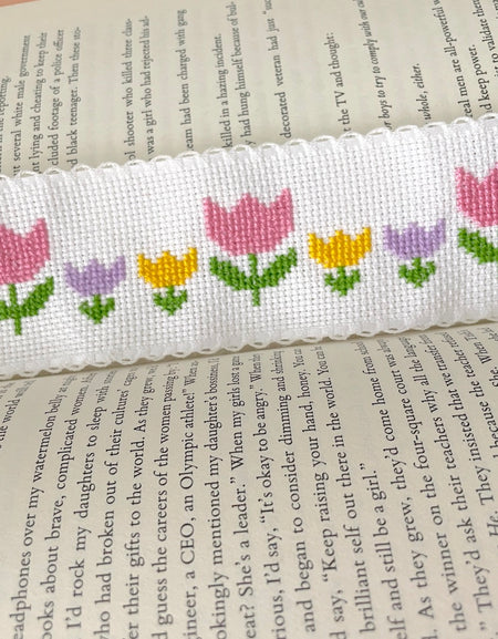 WS Tulip Bookmark Counted Cross Stitch DIY KIT