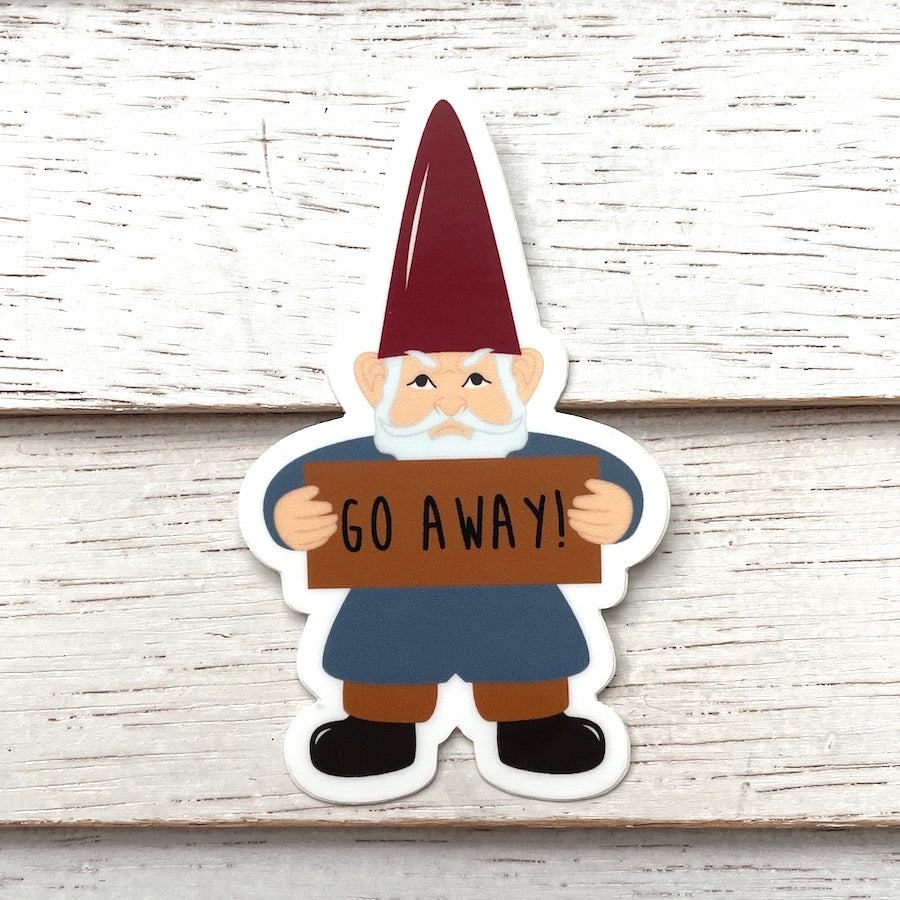 Angry Gnome Sticker 3"