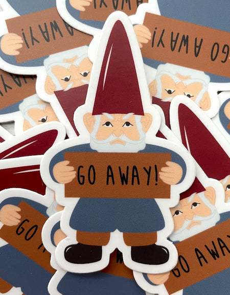 Angry Gnome Sticker 3"