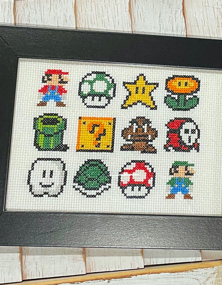 Mario Counted Cross Stitch Pattern DOWNLOAD Intermediate