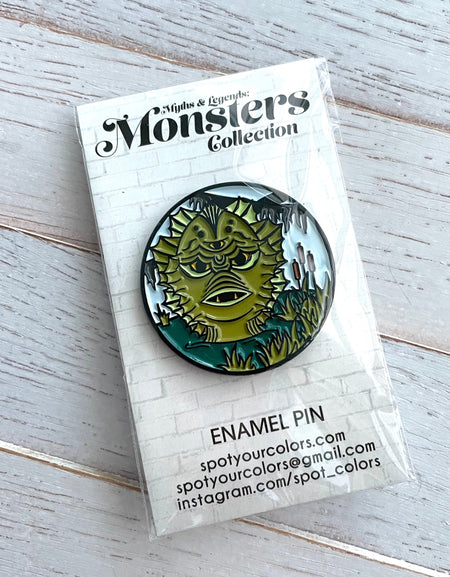 Toxic Swamp Monster Soft Enamel Pin 1.5"