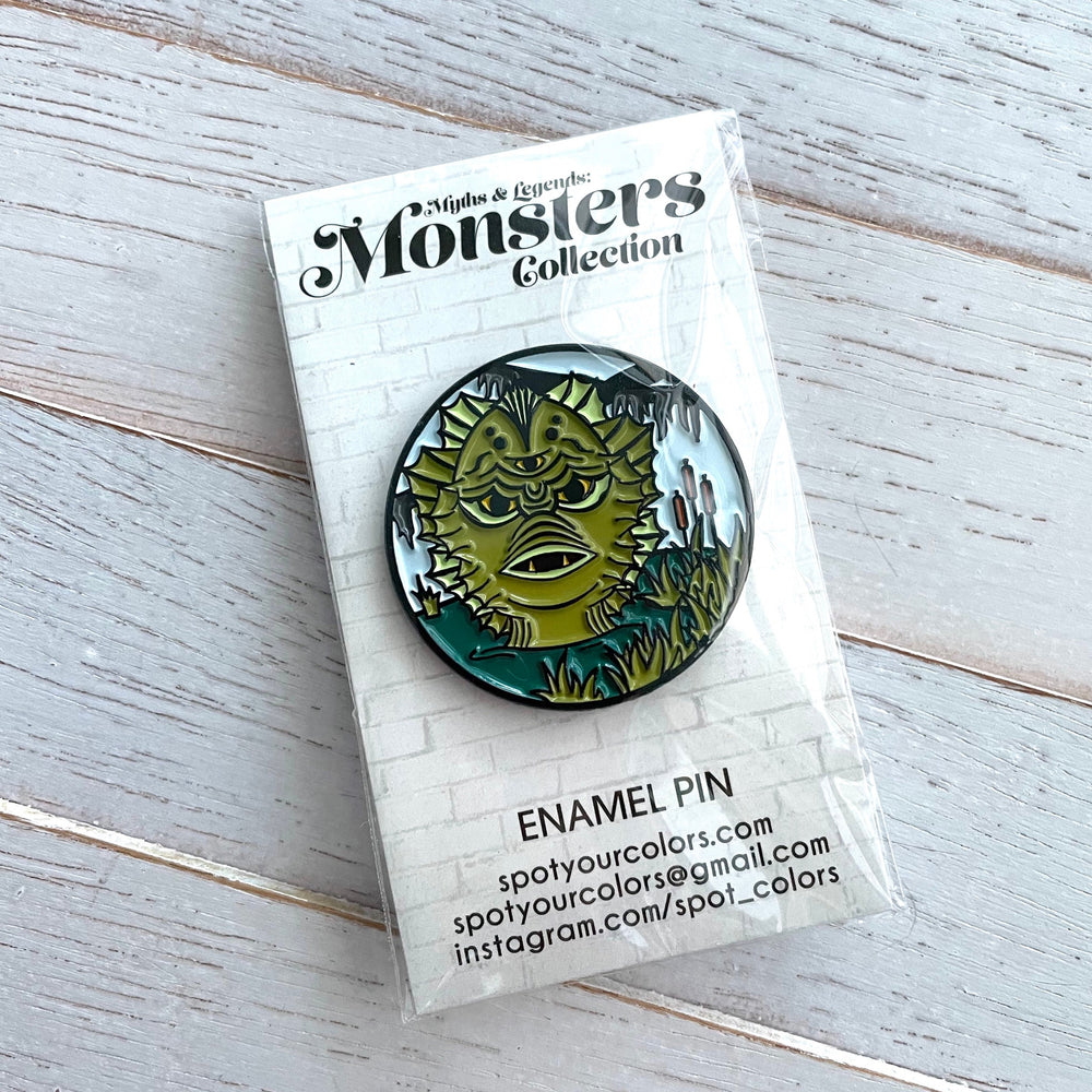 Toxic Swamp Monster Soft Enamel Pin 1.5"