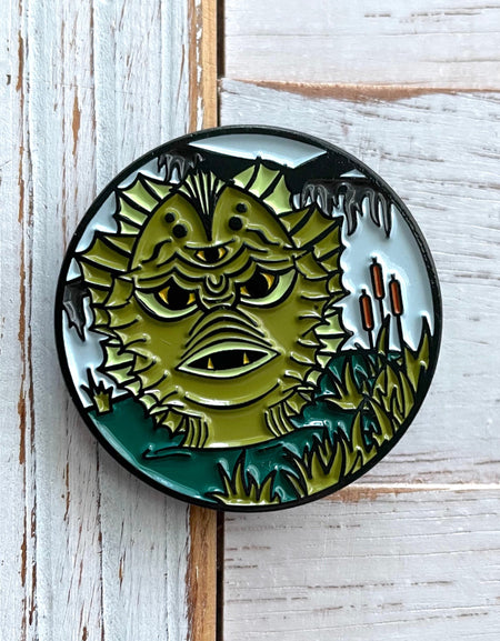 Toxic Swamp Monster Soft Enamel Pin 1.5"