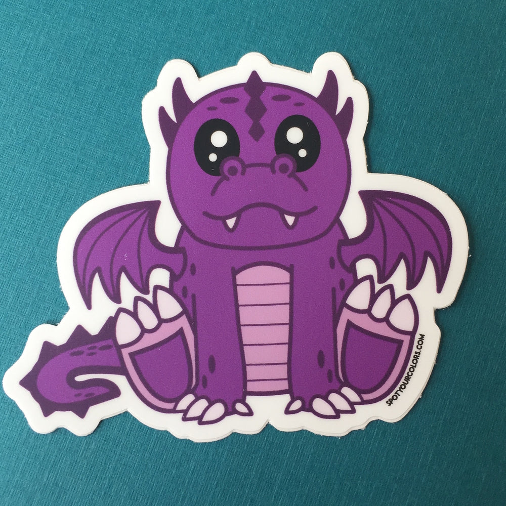 Purple Dragon Sticker 3"