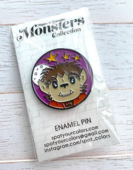 Wolf Boy Monster Soft Enamel Pin 1.5"
