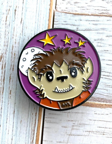 Wolf Boy Monster Soft Enamel Pin 1.5"