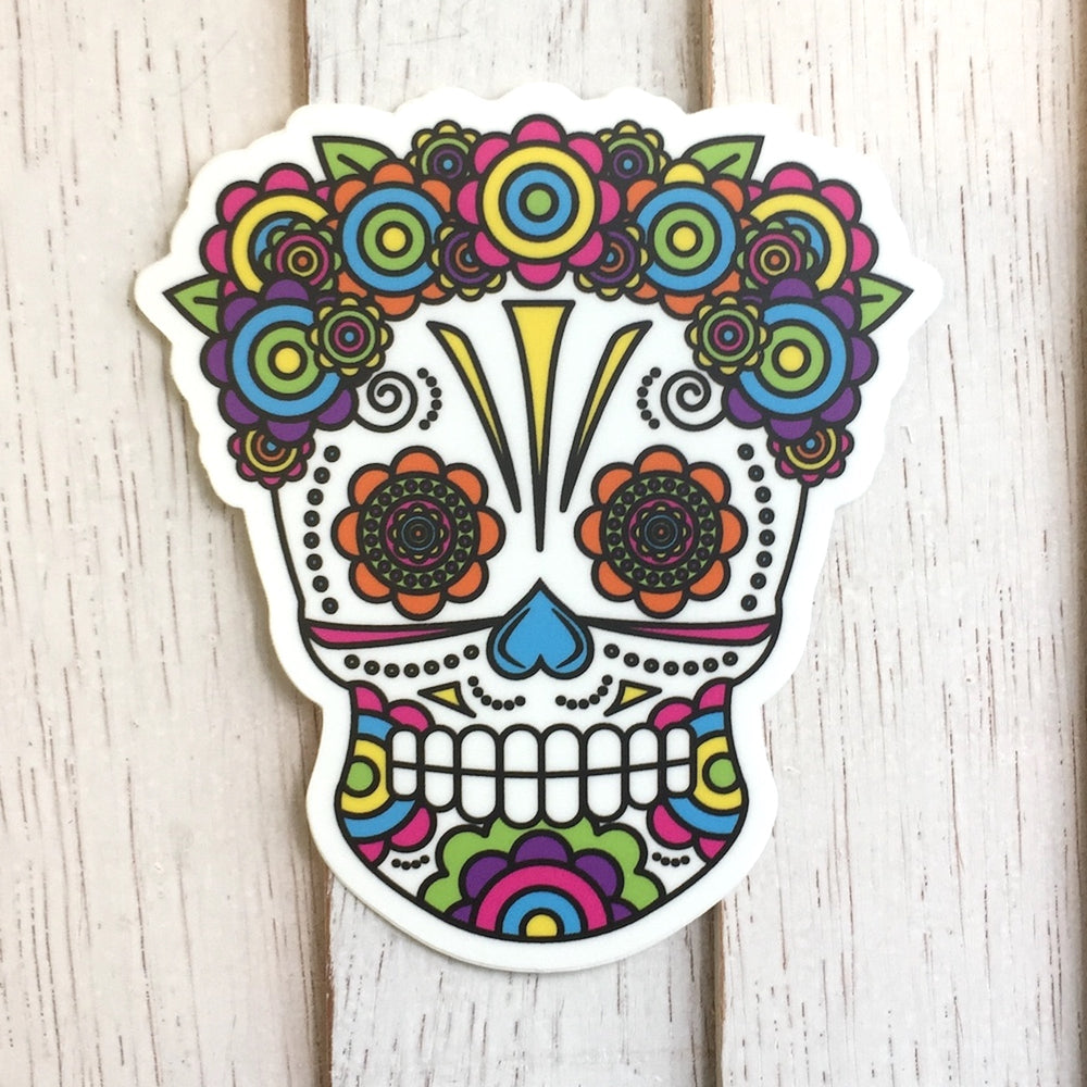 WS Sugar Skull Sticker 4"