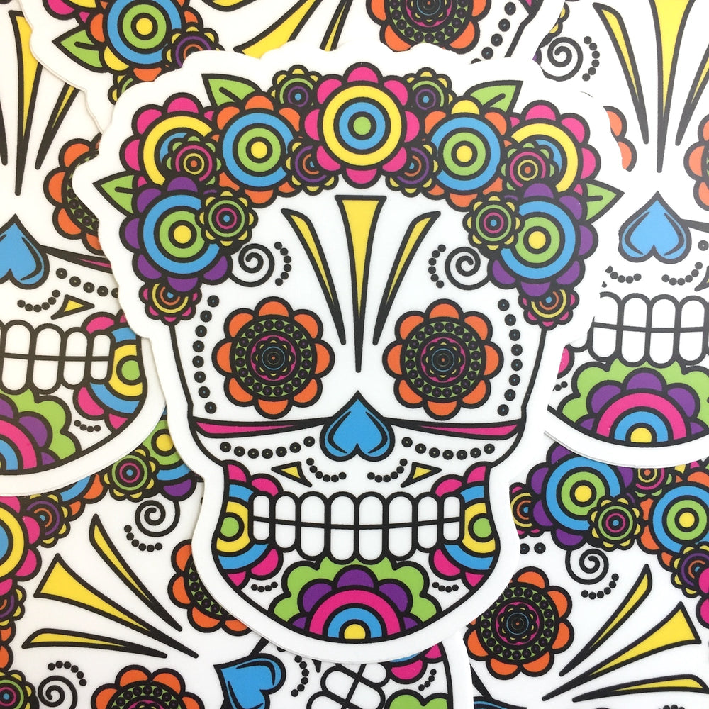 WS Sugar Skull Sticker 4"