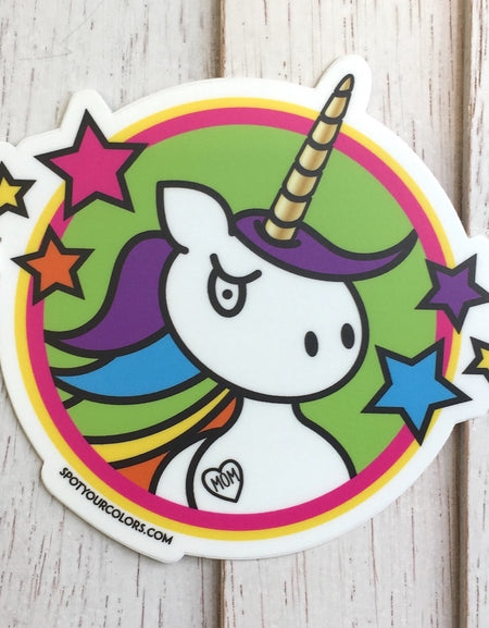 Badass Unicorn Sticker 4"