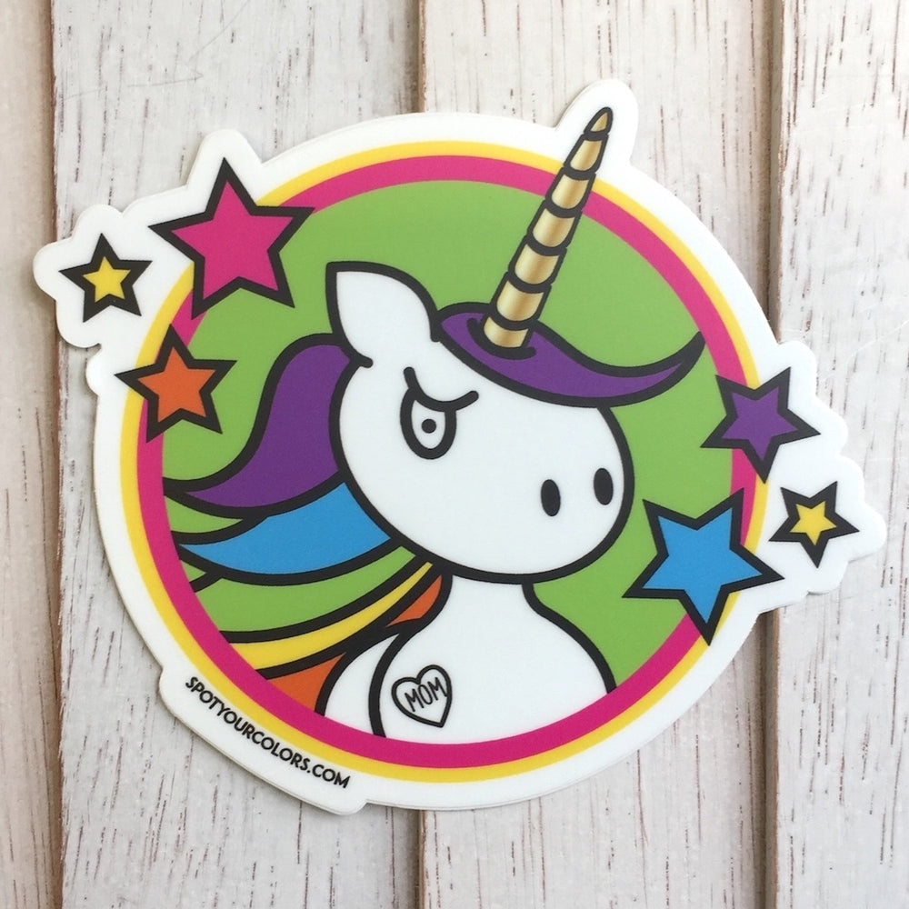 Badass Unicorn Sticker 4"