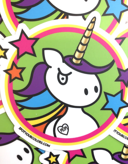 Badass Unicorn Sticker 4"