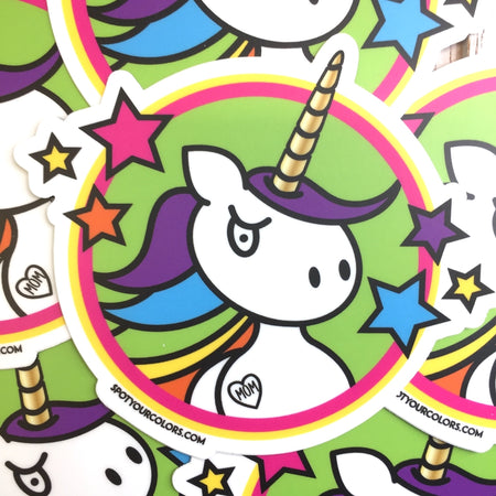 Badass Unicorn Sticker 4"