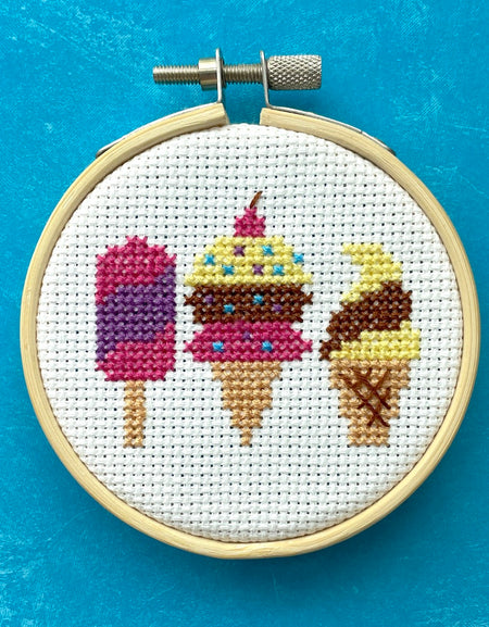 WS Ice Cream Mini Cross Stitch Kit