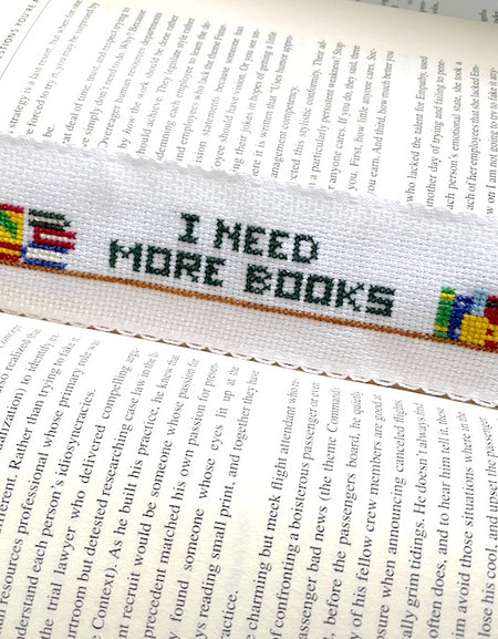 WS More Books Bookmark Counted Cross Stitch DIY KIT