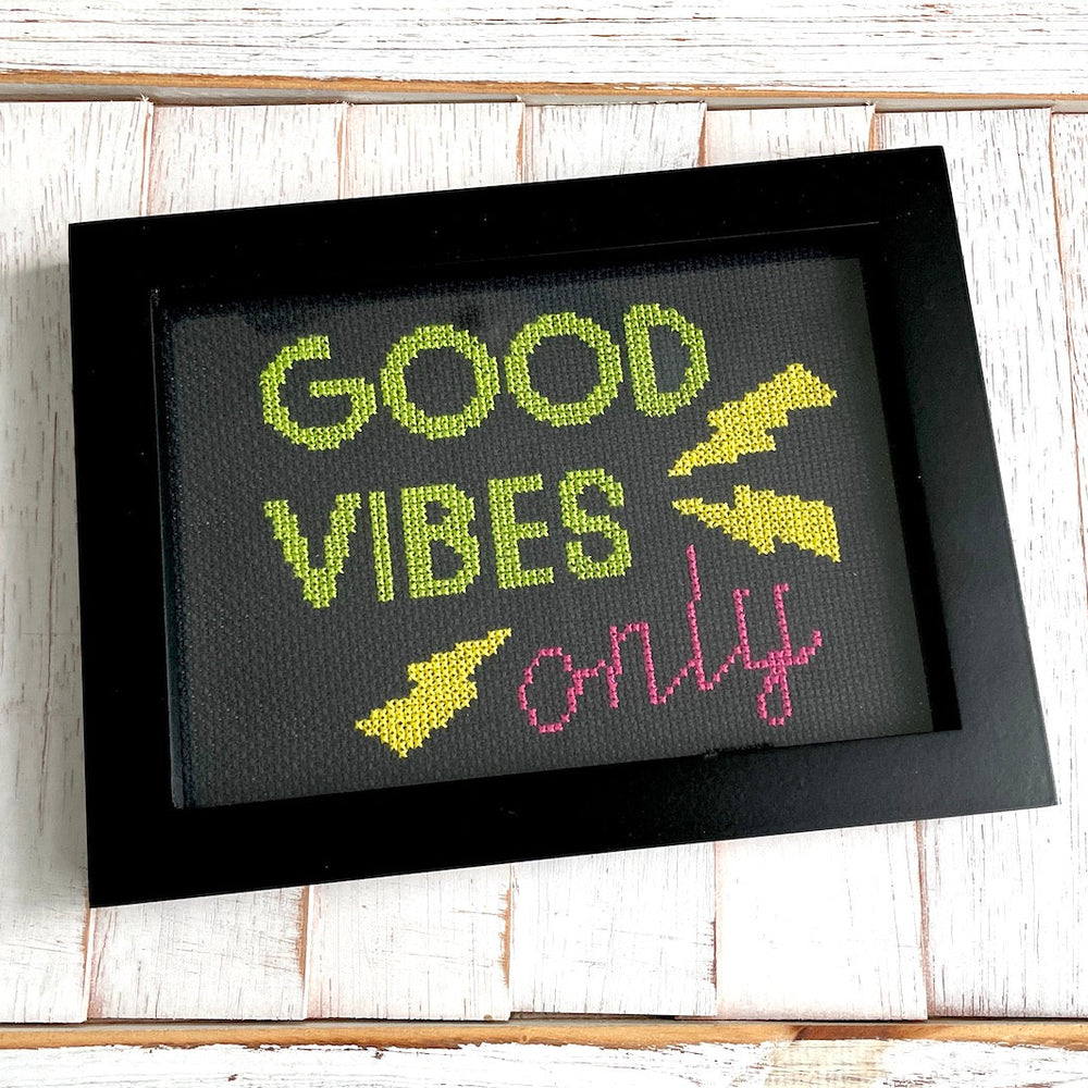 Good Vibes Only Counted Cross Stitch DIY KIT