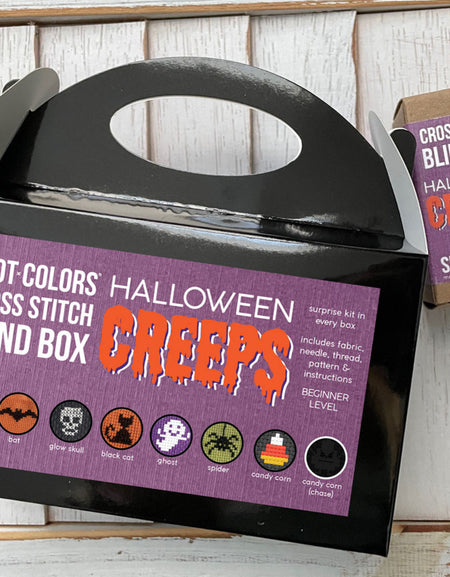 WS Halloween Creeps Cross Stitch Blind Box Kit - 8 Pack