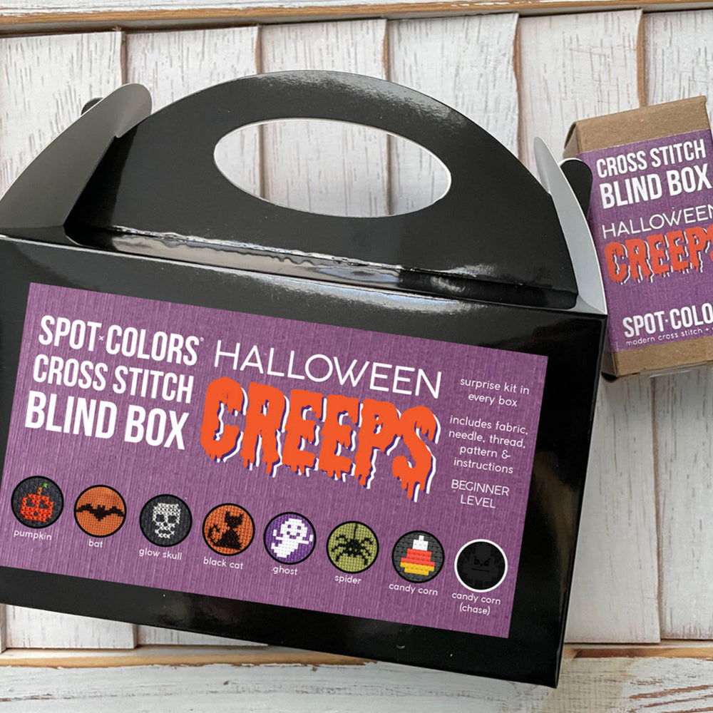 WS Halloween Creeps Cross Stitch Blind Box Kit - 8 Pack
